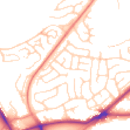 Daytime road noise heatmap for BD2 1EJ