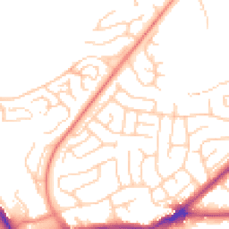 Daytime road noise heatmap for BD2 1EL