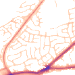 Daytime road noise heatmap for BD2 1EP
