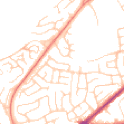 Daytime road noise heatmap for BD2 1EU