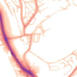 Daytime road noise heatmap for BD2 1FJ