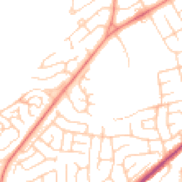 Daytime road noise heatmap for BD2 1HD