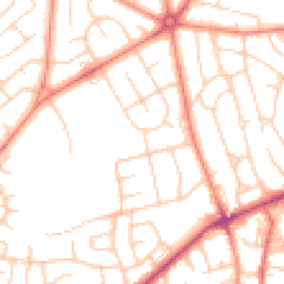 Daytime road noise heatmap for BD2 1JH