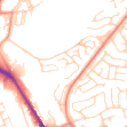 Daytime road noise heatmap for BD2 1JZ