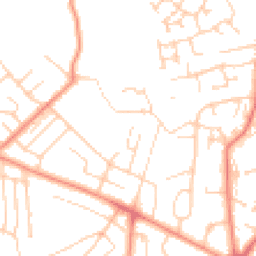 Daytime road noise heatmap for BD2 1NY