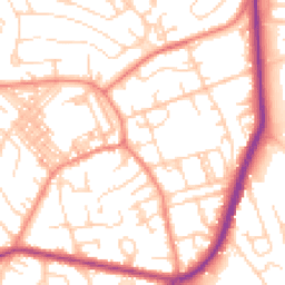 Daytime road noise heatmap for BD2 2AP