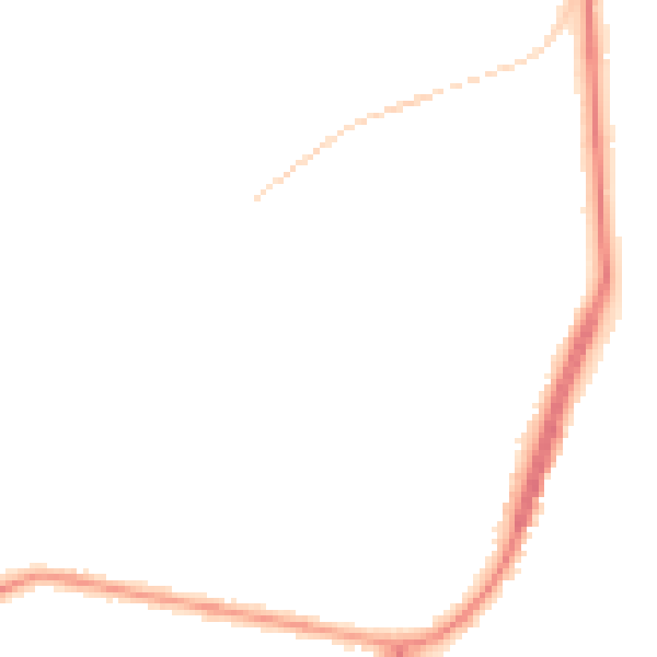 Night-time road noise heatmap for BD2 2AP