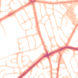 Daytime road noise heatmap for BD2 2BA