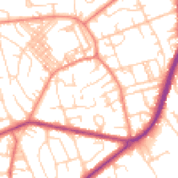 Daytime road noise heatmap for BD2 2DB