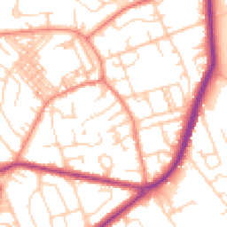 Daytime road noise heatmap for BD2 2DH