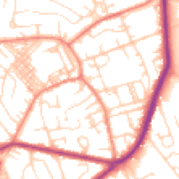 Daytime road noise heatmap for BD2 2DJ