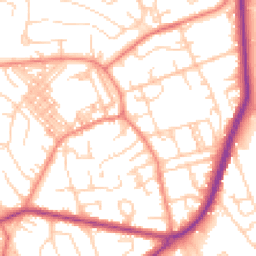Daytime road noise heatmap for BD2 2DL