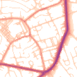 Daytime road noise heatmap for BD2 2DR