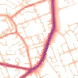 Daytime road noise heatmap for BD2 2DY