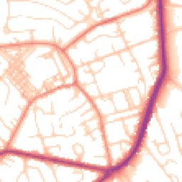 Daytime road noise heatmap for BD2 2EB