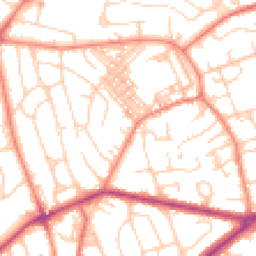 Daytime road noise heatmap for BD2 2EW