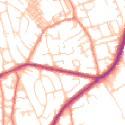 Daytime road noise heatmap for BD2 2HF