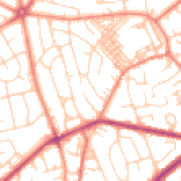 Daytime road noise heatmap for BD2 2LL