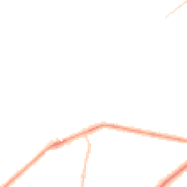 Night-time road noise heatmap for BD2 2LL
