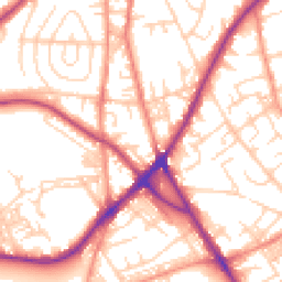 Daytime road noise heatmap for BD2 3AA