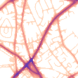 Daytime road noise heatmap for BD2 3AU