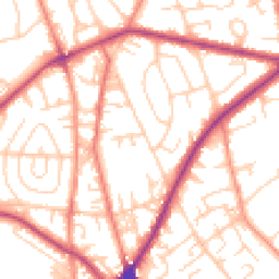 Daytime road noise heatmap for BD2 3AY