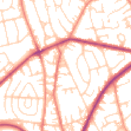 Daytime road noise heatmap for BD2 3BD
