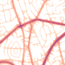 Daytime road noise heatmap for BD2 3BH