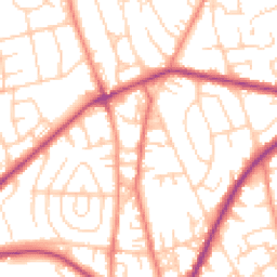 Daytime road noise heatmap for BD2 3BN