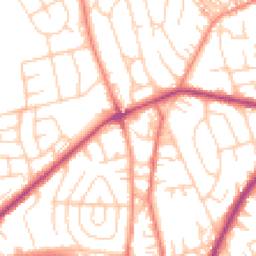Daytime road noise heatmap for BD2 3BQ