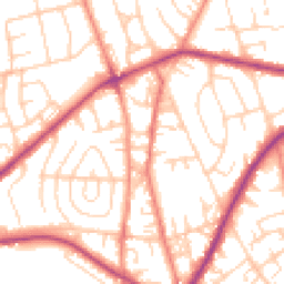 Daytime road noise heatmap for BD2 3BU
