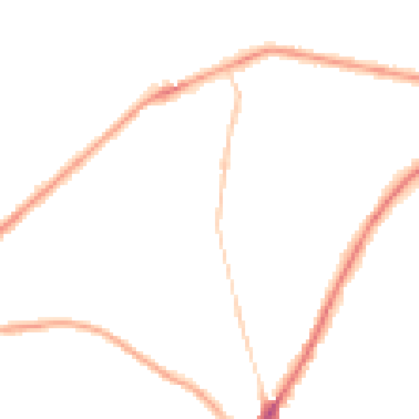 Night-time road noise heatmap for BD2 3DB