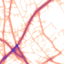 Daytime road noise heatmap for BD2 3ED