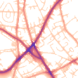 Daytime road noise heatmap for BD2 3EG