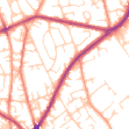 Daytime road noise heatmap for BD2 3EY