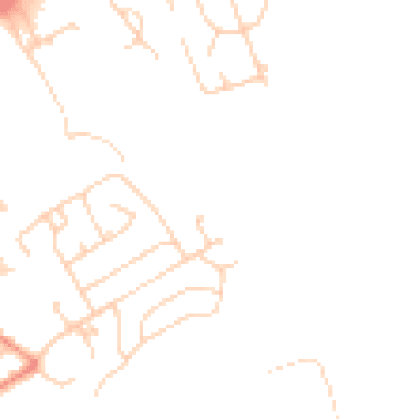 Daytime road noise heatmap for BD2 3FB