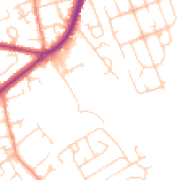 Daytime road noise heatmap for BD2 3FD
