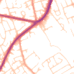 Daytime road noise heatmap for BD2 3FT