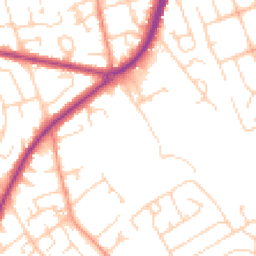 Daytime road noise heatmap for BD2 3FW