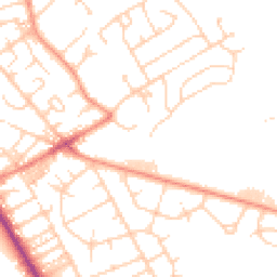 Daytime road noise heatmap for BD2 3JG