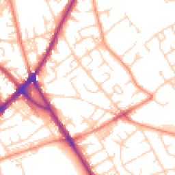Daytime road noise heatmap for BD2 3JT