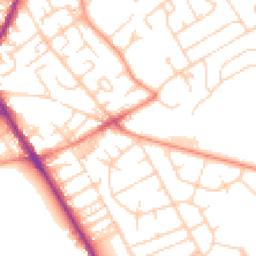 Daytime road noise heatmap for BD2 3LW