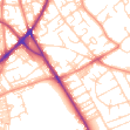 Daytime road noise heatmap for BD2 3NN
