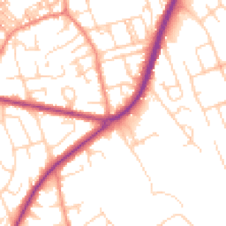 Daytime road noise heatmap for BD2 3SS