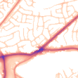 Daytime road noise heatmap for BD2 4AL