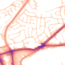 Daytime road noise heatmap for BD2 4AR