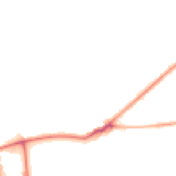 Night-time road noise heatmap for BD2 4AW