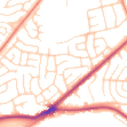 Daytime road noise heatmap for BD2 4DN