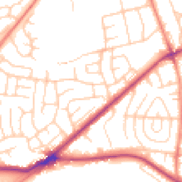 Daytime road noise heatmap for BD2 4DS