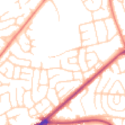 Daytime road noise heatmap for BD2 4EA